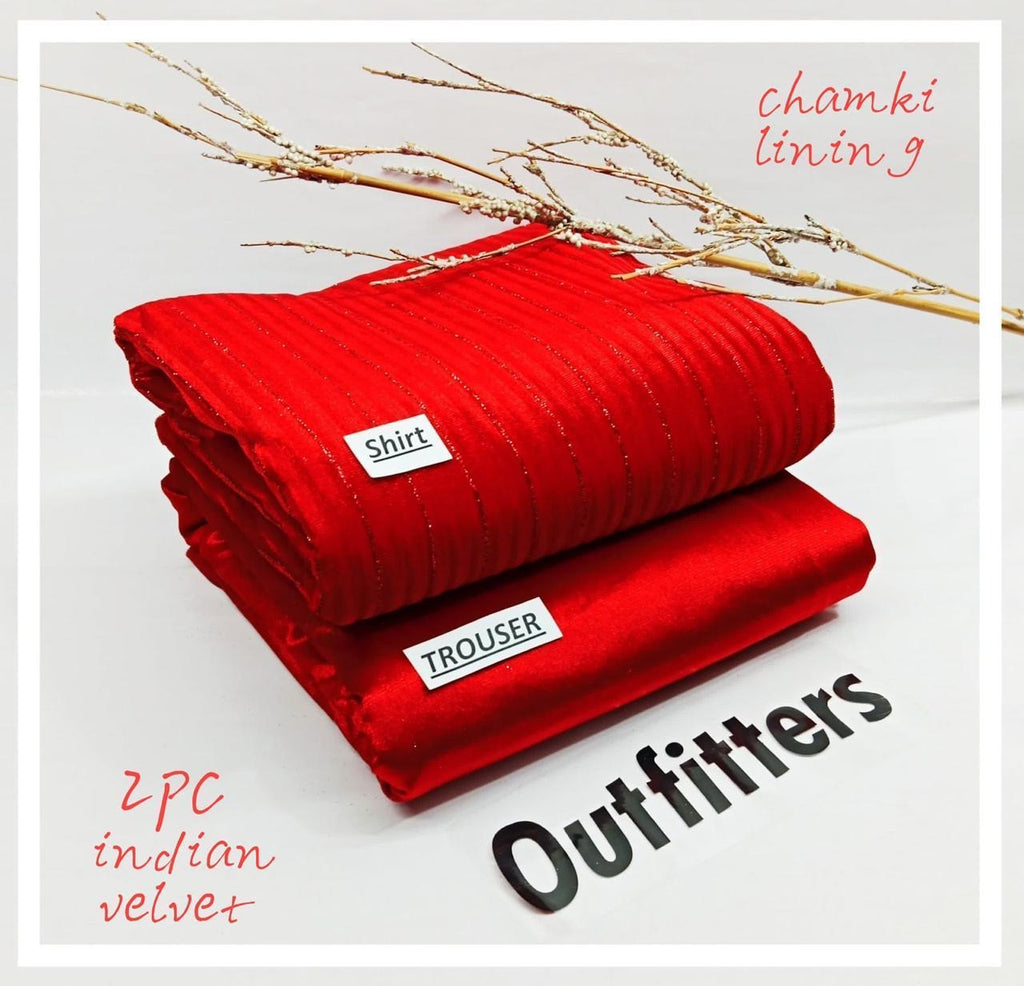 Lurex Velvet 2pc (Red)