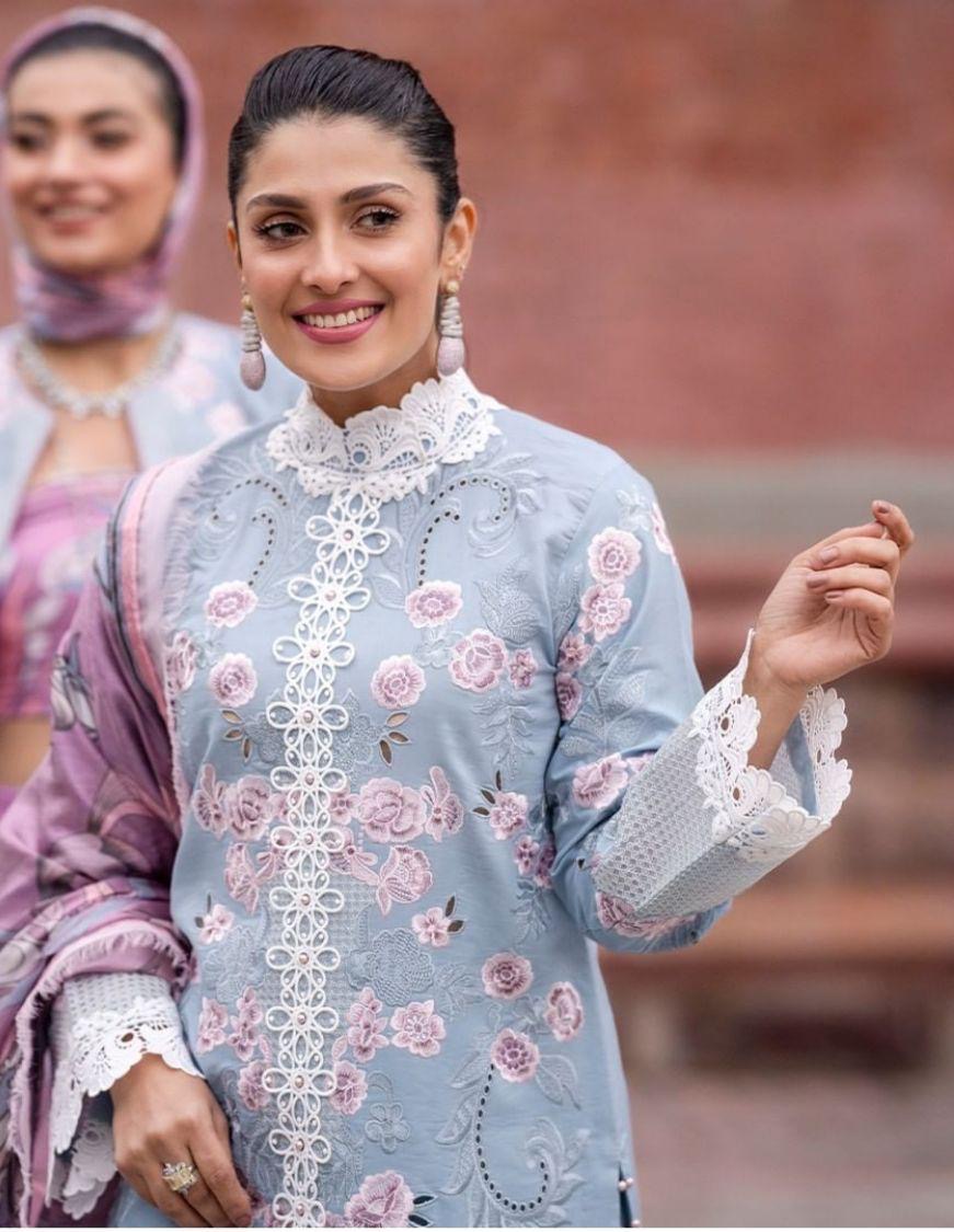 CAROLINA-MUSHQ-EMBROIDERED LAWN UNSTICHED 3pc (SL-5155)