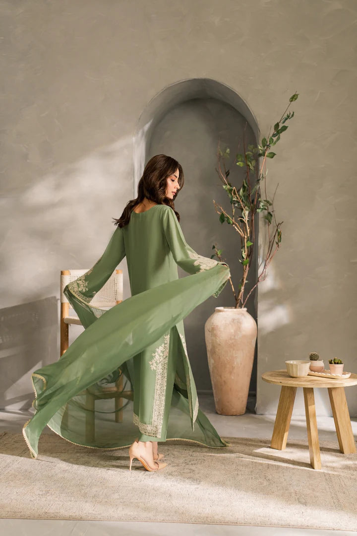 SAGE-Batik EMBROIDERED 3pc (SL-1220)