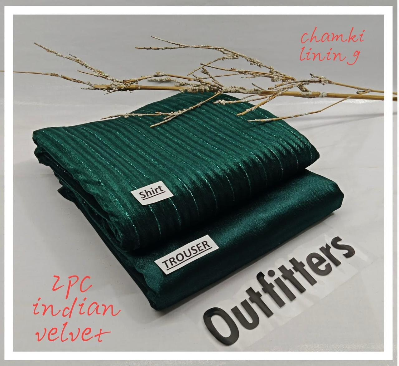 Lurex Velvet 2pc (green)
