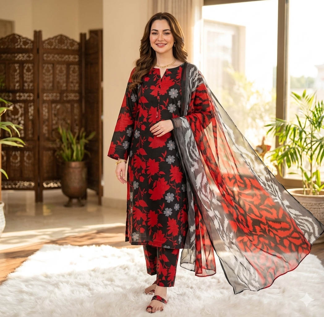 BAROQUE| Digital Printed Lawn 3pc | SL332