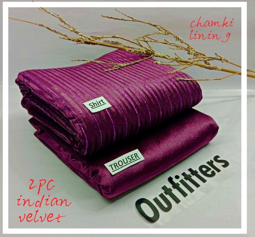 Lurex Velvet 2pc (Dark pink)