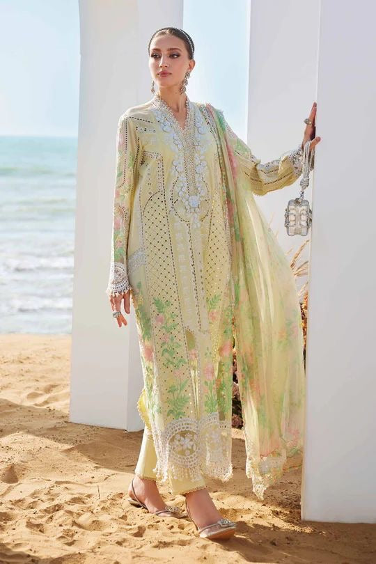 MARIA B HEAVY EMBROIDERED LAWN 3pc (SL-114)