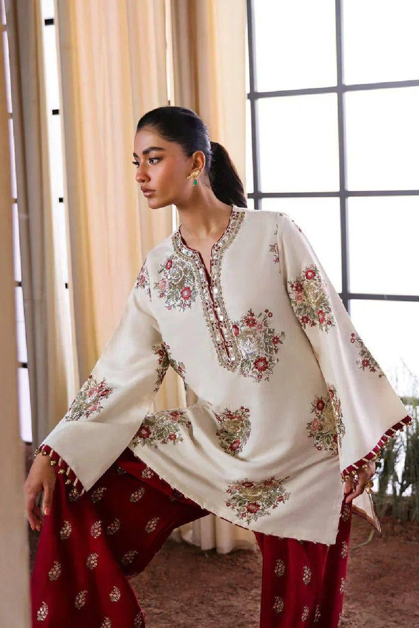ETHNIC LUXURY EMBROIDERED DHANAK UNSTITCHED 2pc