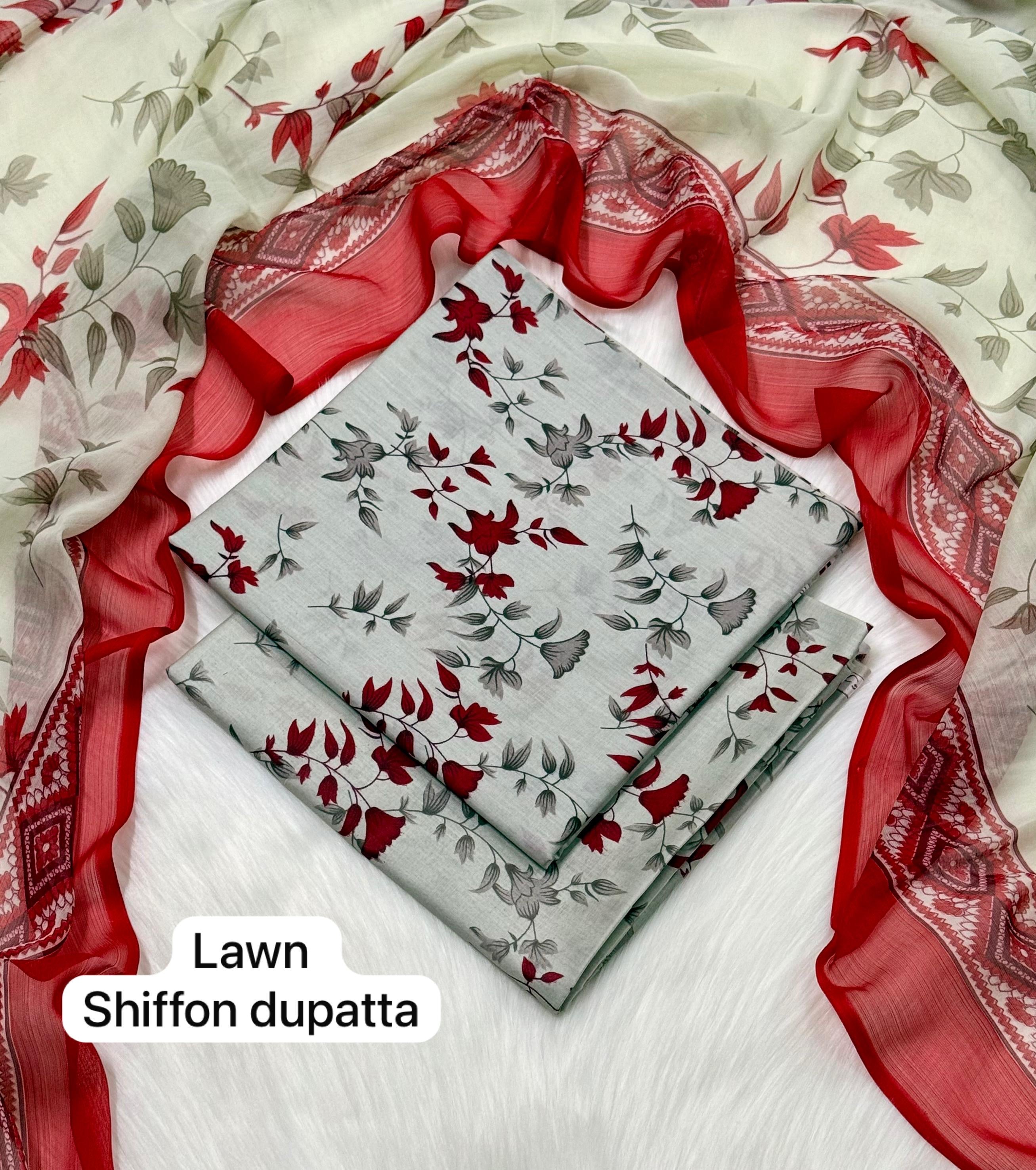 ZESH | Digital Printed Lawn 3pc | SL7374