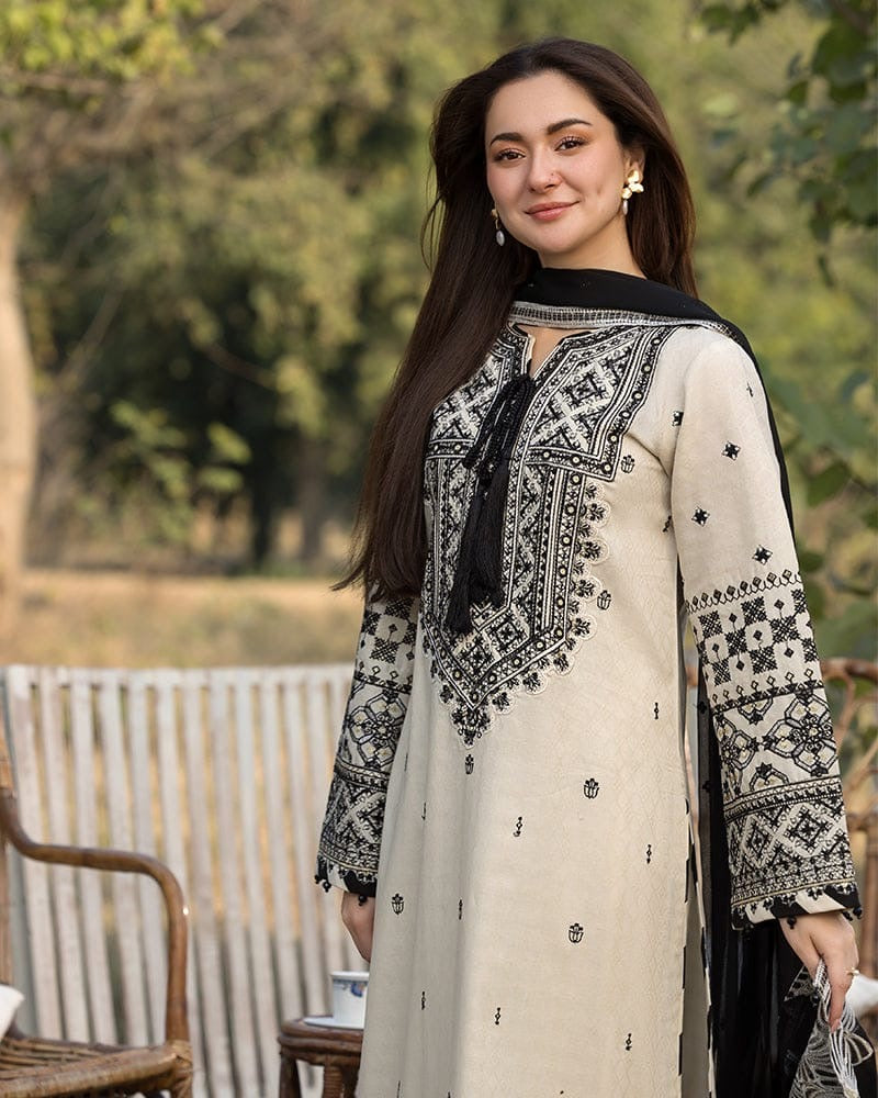 ALLY’s EMBROIDERED DHANAK UNSTICHED 3pc (SL-9272)