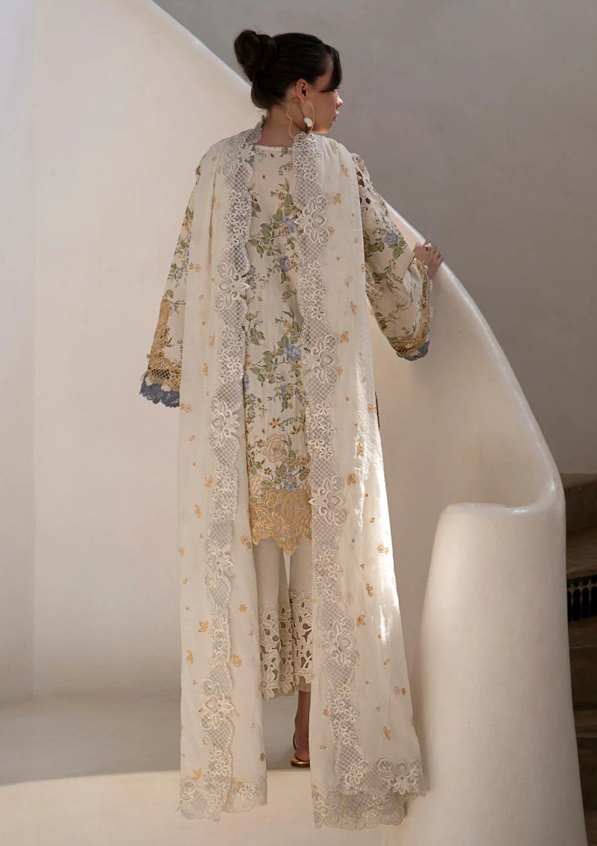 Alif - AJR Printed Embroidered Lawn Unstiched 3pc (SL-655)