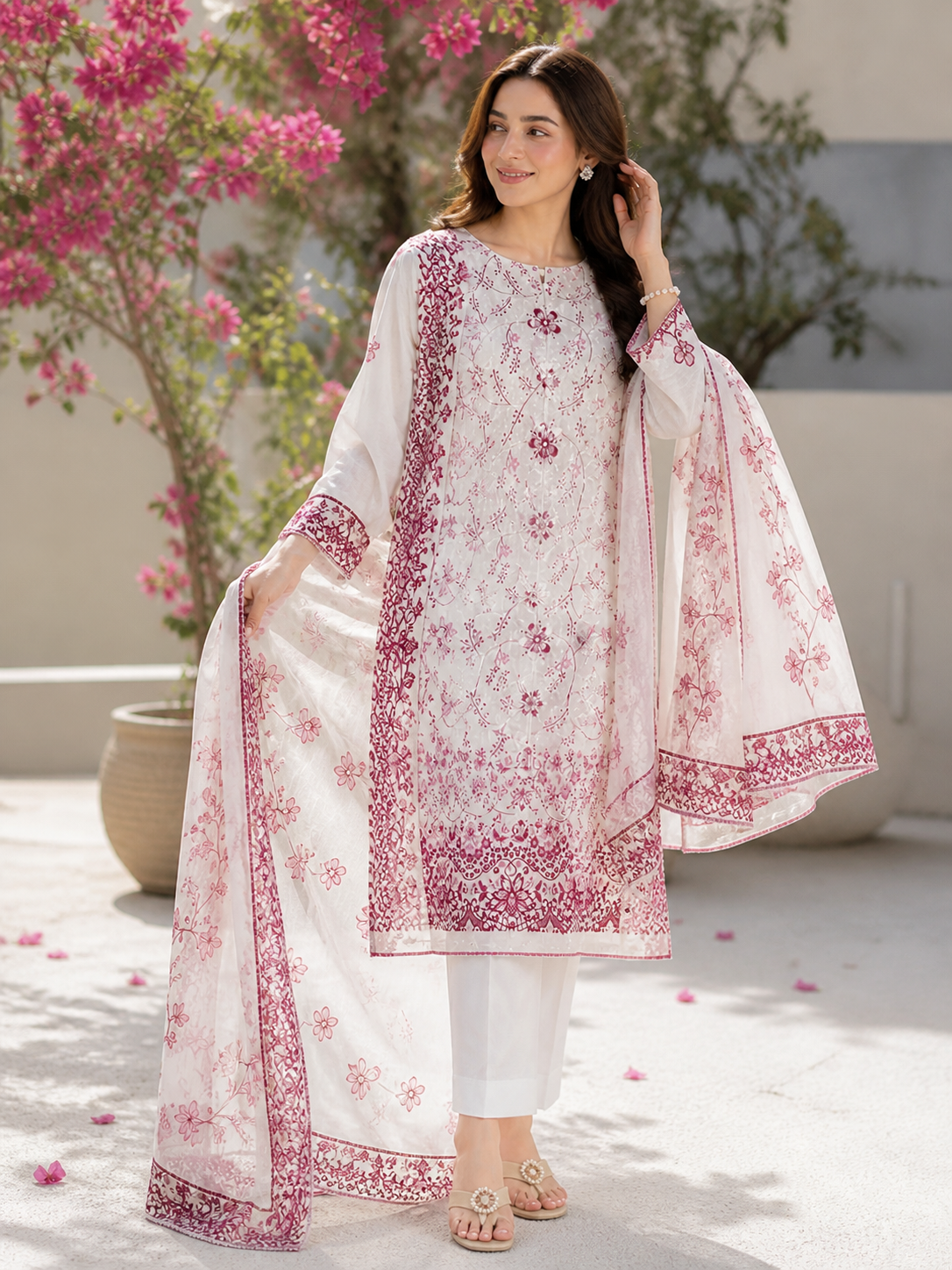Haani | Digital Printed Lawn 3pc | SL-4955
