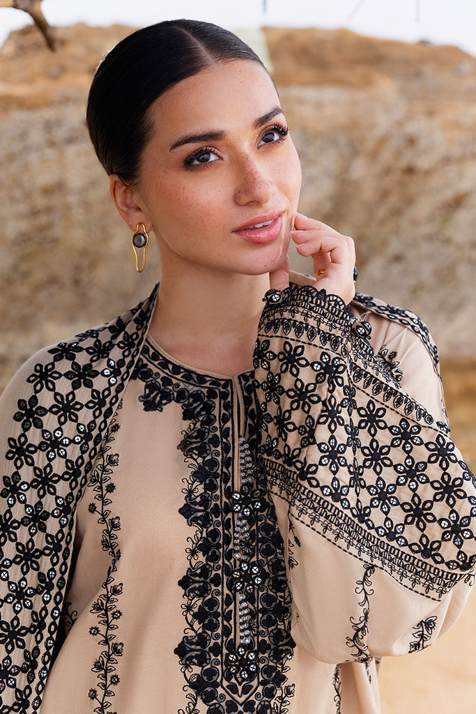 WOVEN GRACE-CROSS STITCH-LUXURY EMBROIDERED LAWN 3pc (SL-455)