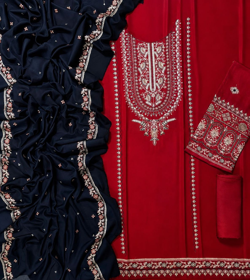 BATIK | LUXURY EMBROIDERED DHANAK UNSTICHED 3pc | SL-615