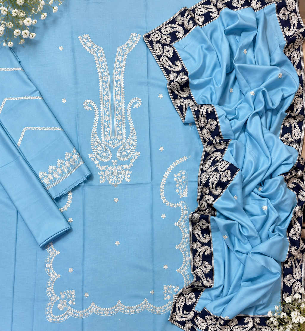 ZAIB | LUXURY EMBROIDERED DHANAK UNSTICHED 3pc | SL-902