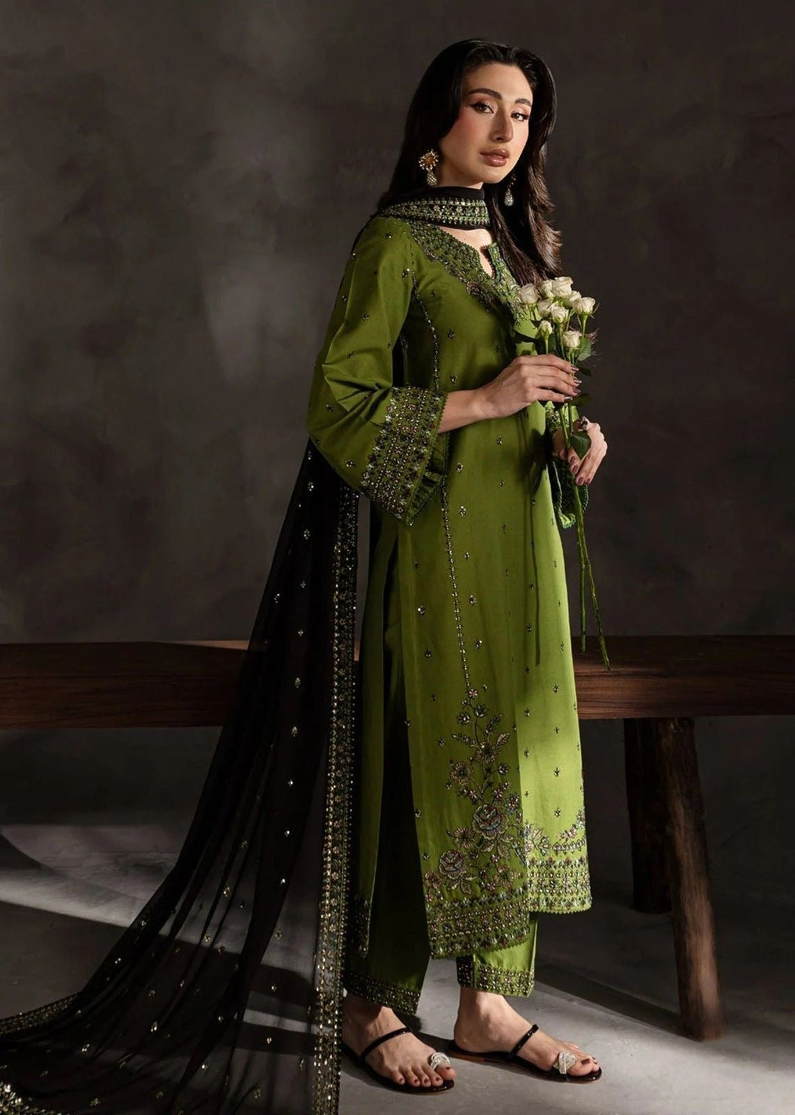 BATIK | LUXURY EMBROIDERED DHANAK 3pc | SL-623