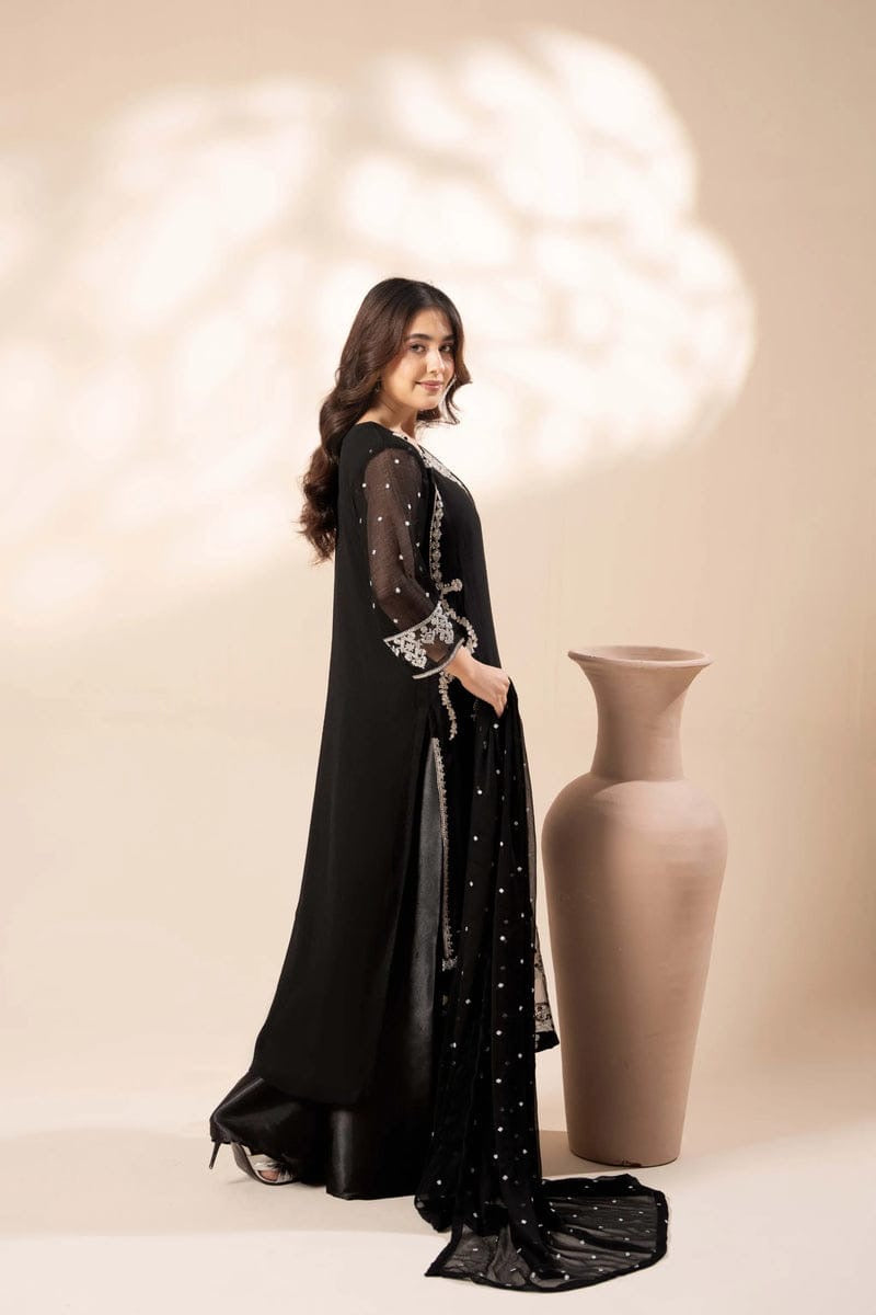 Zirsha | Luxury Embroidered 3pc | SL-1010 Black