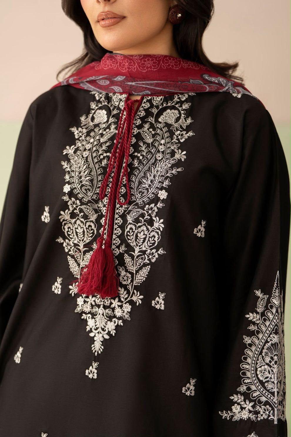 BAROQUE | LUXURY EMBROIDERED DHANAK UNSTICHED 3pc | SL-7274