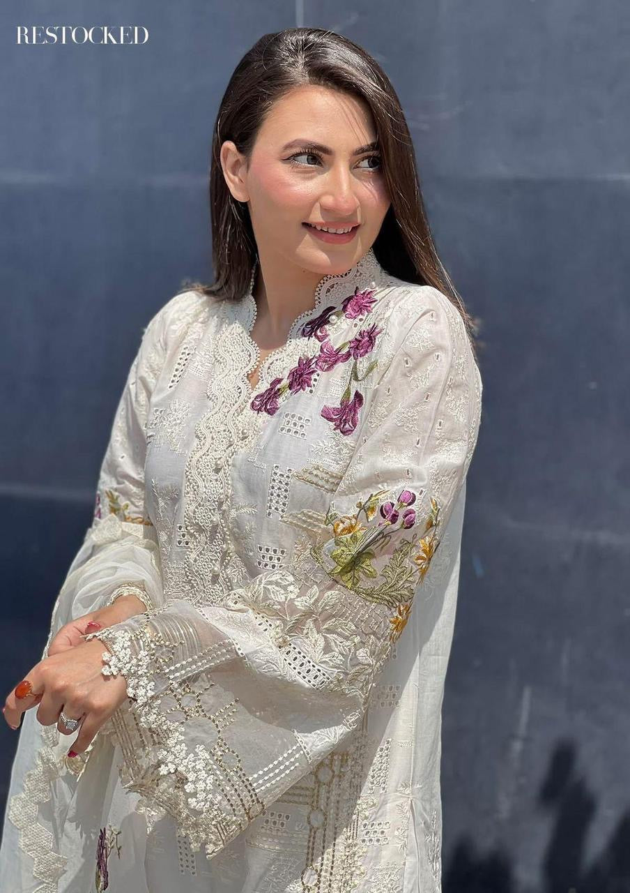 ELAF PREMIUM LAWN EMBROIDERED 3pc (SL-447)