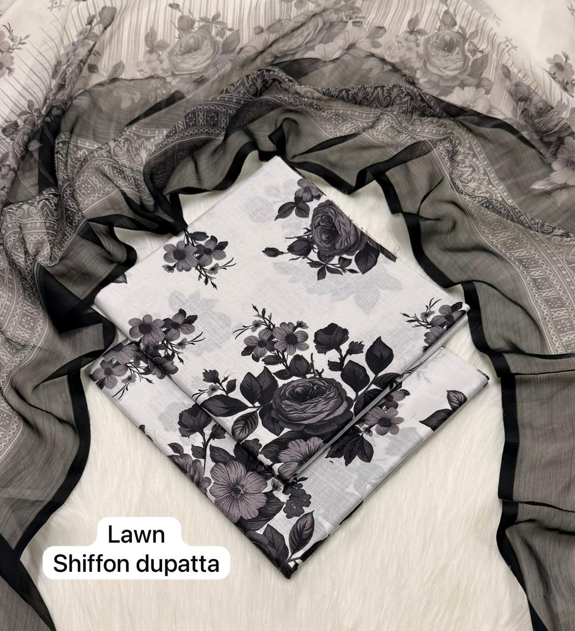 BIYA | Digital Printed Lawn 3pc | SL9168