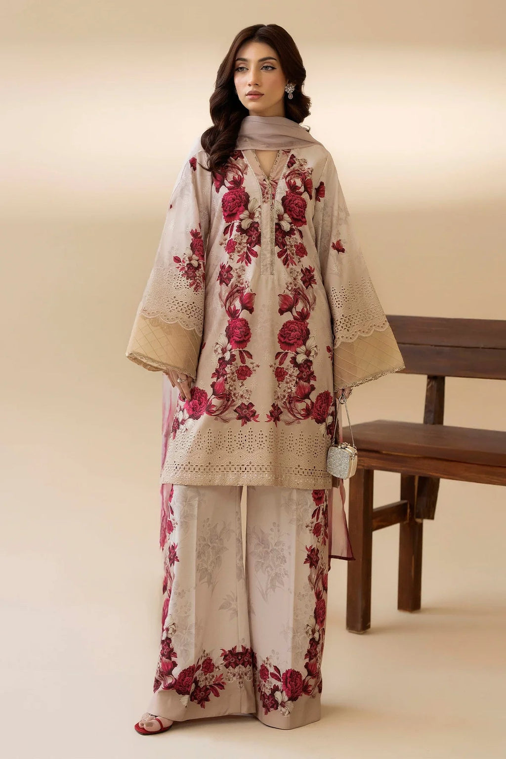 ADAN LIBAS | PRINTED EMBROIDERED LAWN 3pc | SL-657