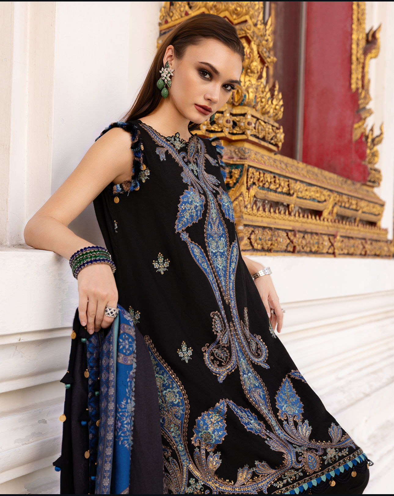 MARIA B LUXURY EMBROIDERED LAWN UNSTICHED 3pc (SL-510)