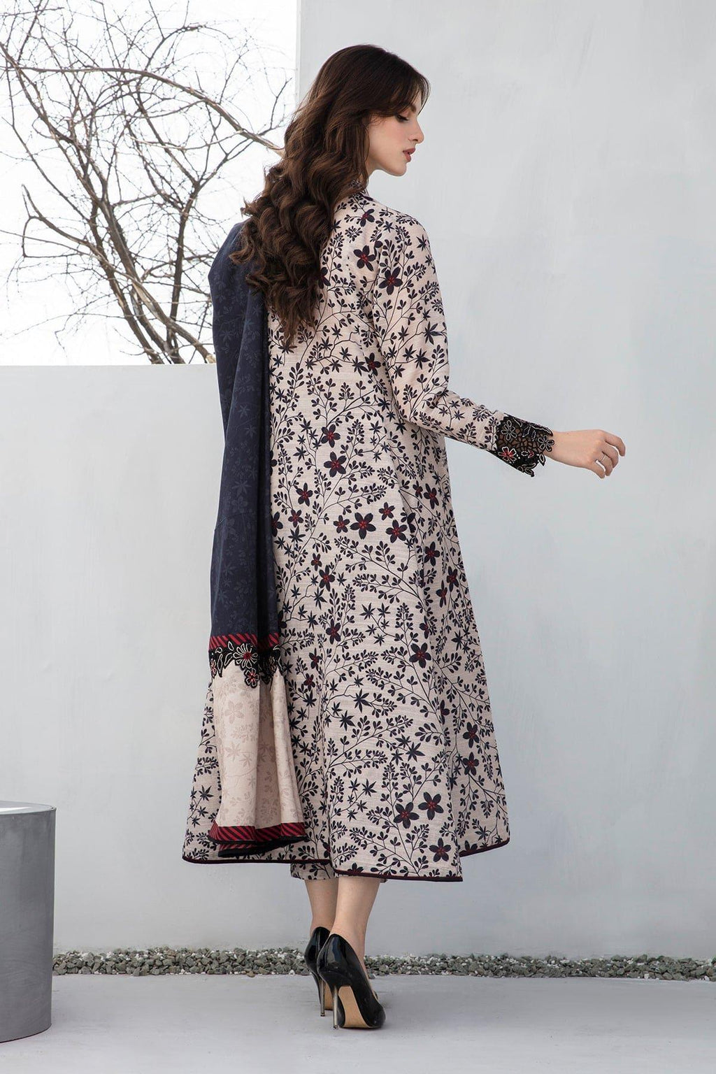 IZNIK PRINTED EMBROIDERED LAWN 3pc (SL1278)