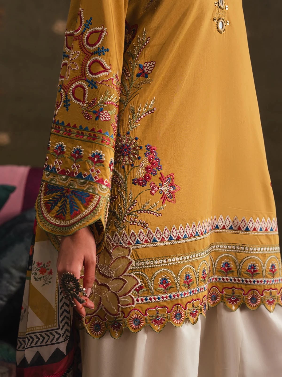 PEZWAN | LUXURY EMBROIDERED DHANAK UNSTITCHED 3pc | SL-618