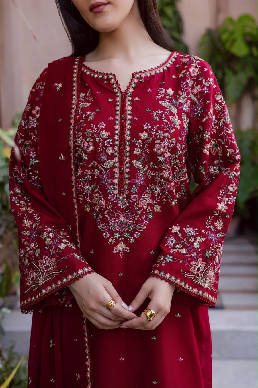 BATIK | LUXURY EMBROIDERED DHANAK UNSTITCHED 3pc | SL-629