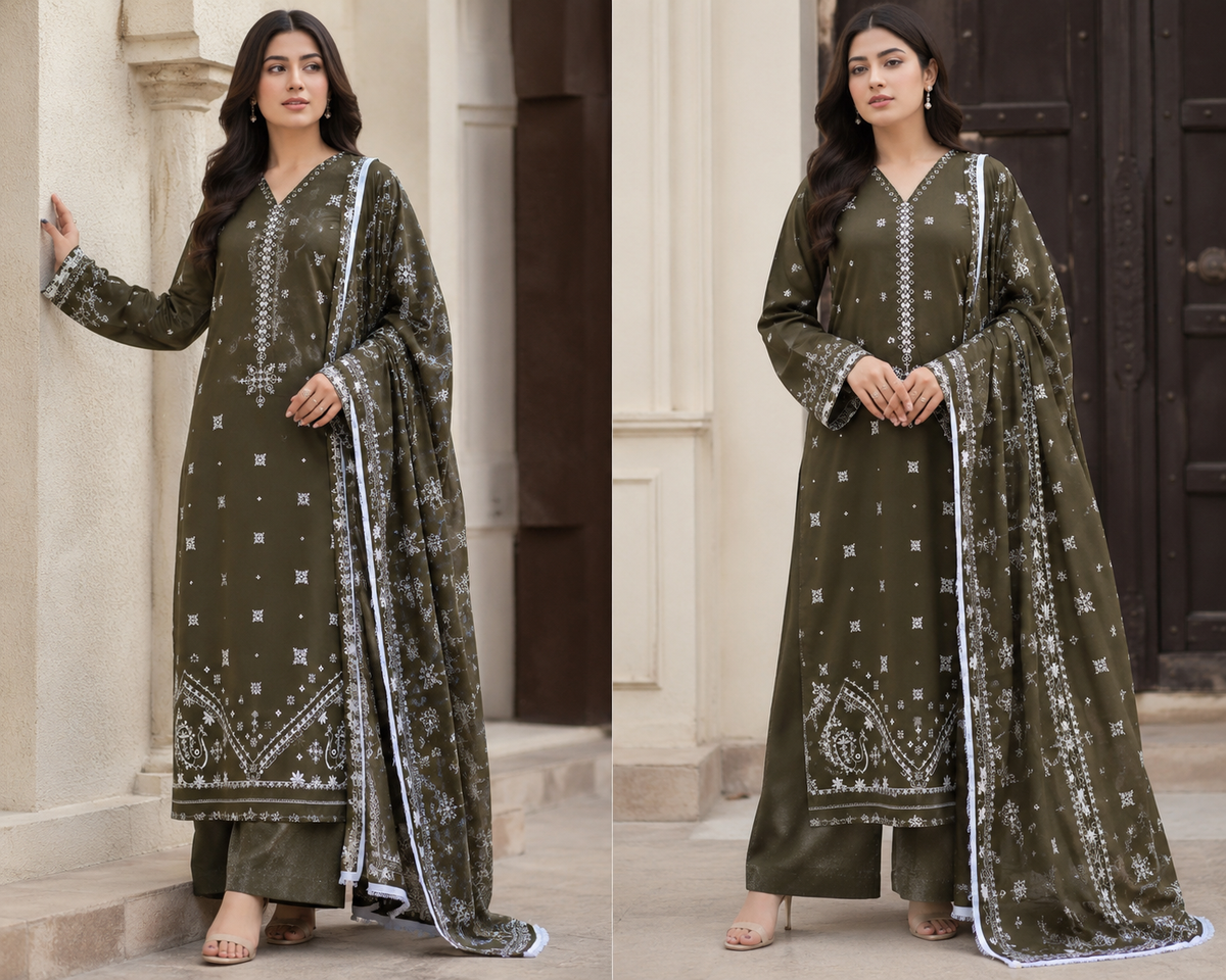 BATIK | LUXURY EMBROIDERED DHANAK 3pc | SL-809