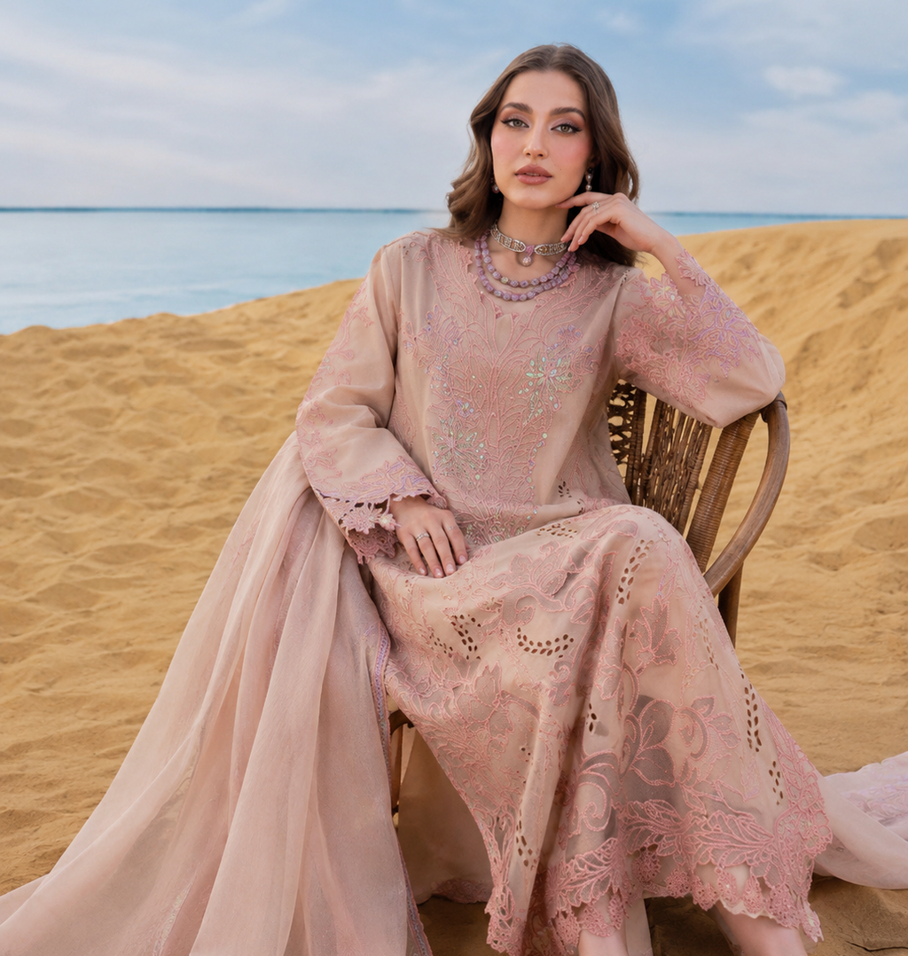 ELAHEH | RANG RASIYA | LASERWORK EMBROIDERED LAWN 3pc | SL-6455