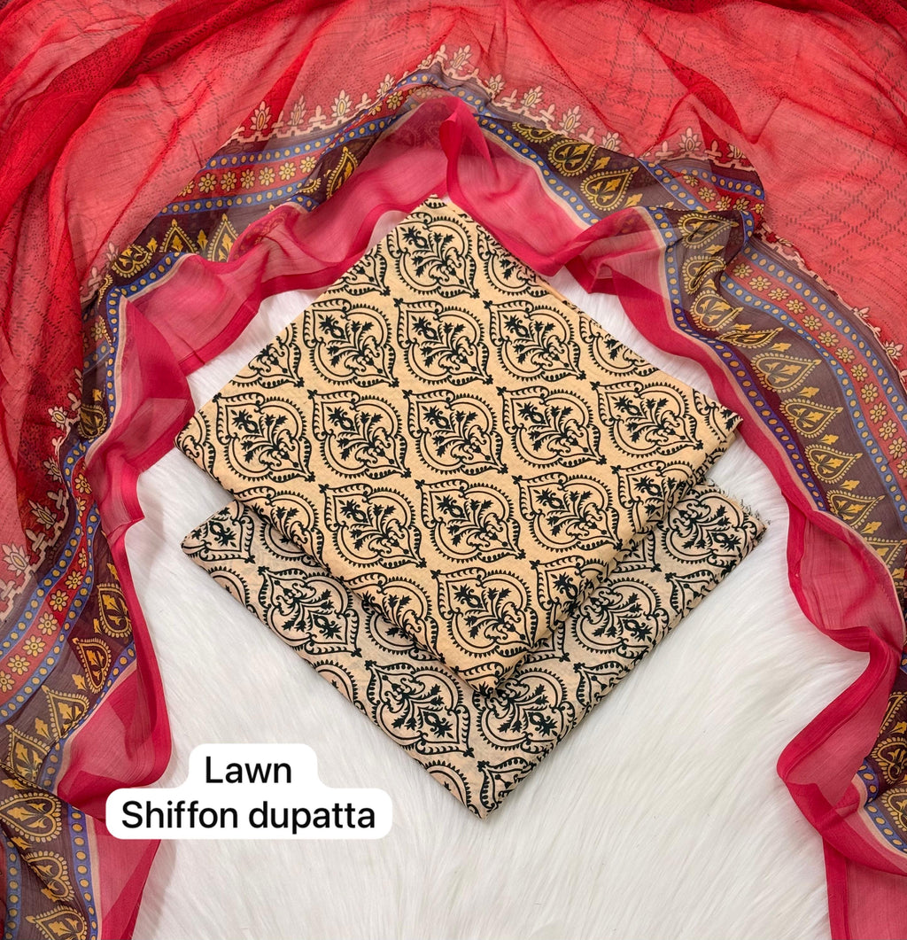 IZNIK | Digital Printed Lawn 3pc | SL-8489
