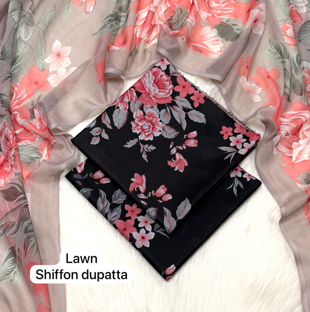 IZNIK | Digital Printed Lawn 3pc | SL338