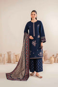 AMEEMA-GARNET CLOTHING DHANAK EMBROIDERED UNSTICHED 3PC (SL-2553)