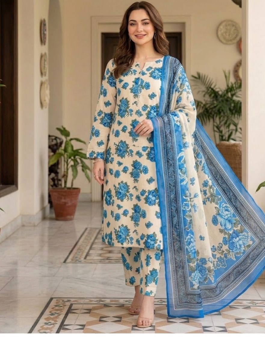 WANIYA | Digital Printed Lawn 3pc | SL519