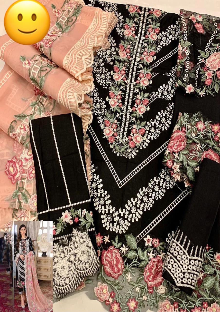 CRIMSON HEAVY EMBROIDERED LAWN 3pc (SL-1112)