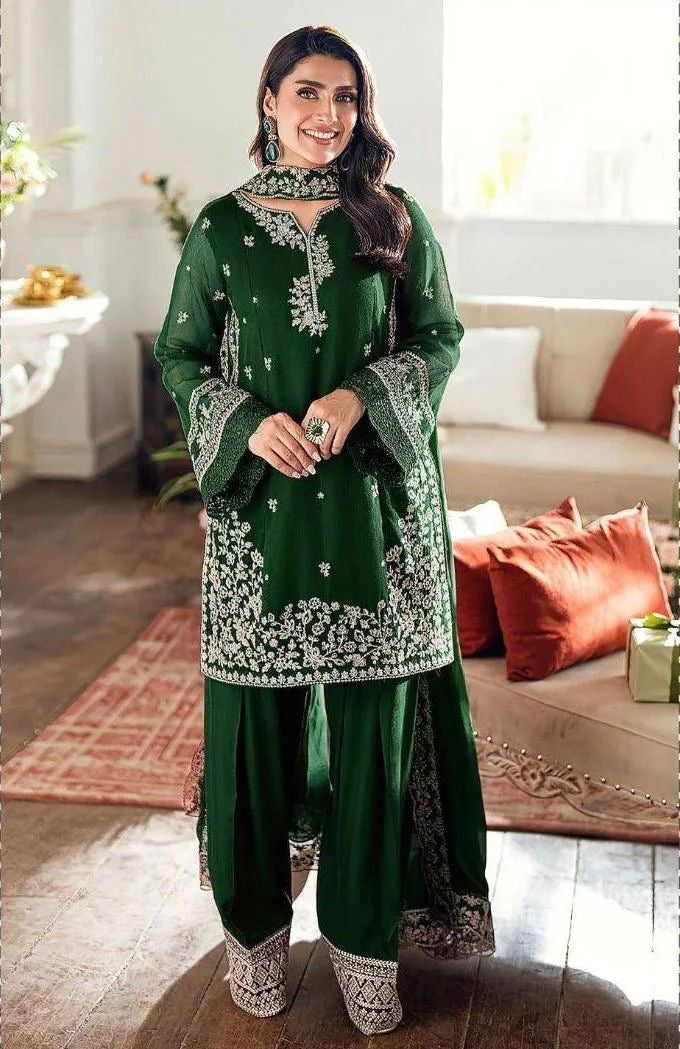 AZURE-LUXURY EMBROIDERED LAWN UNSTICHED 3pc (SL-439B)