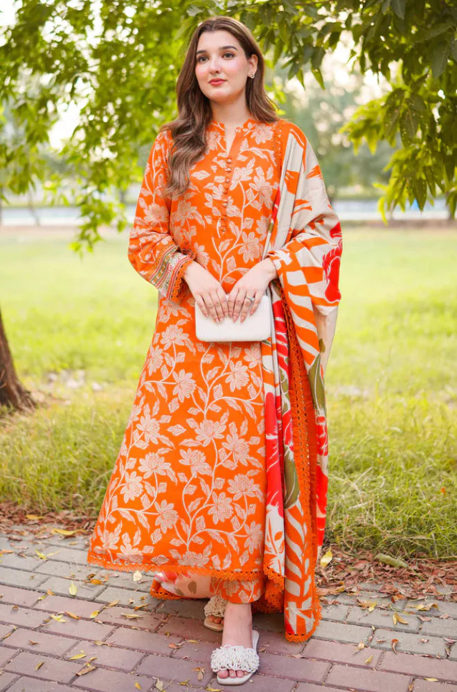AINA BY ANEELA’S | Printed Embroidered Lawn 3pc | SL-702
