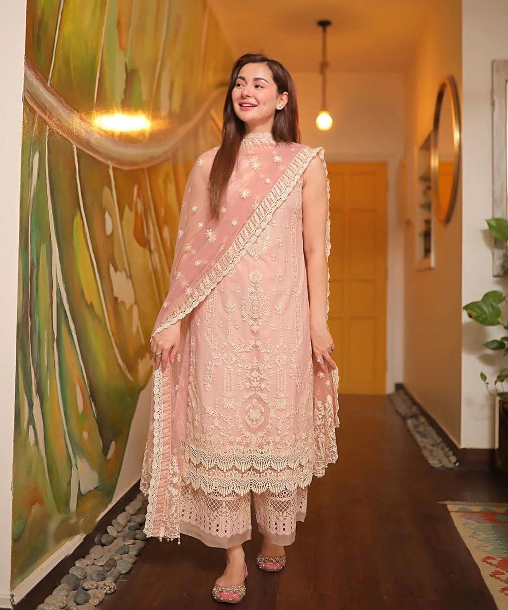 QALAMKAR | LUXURY EMBROIDERED DHANAK UNSTITCHED 3pc |SL-2739