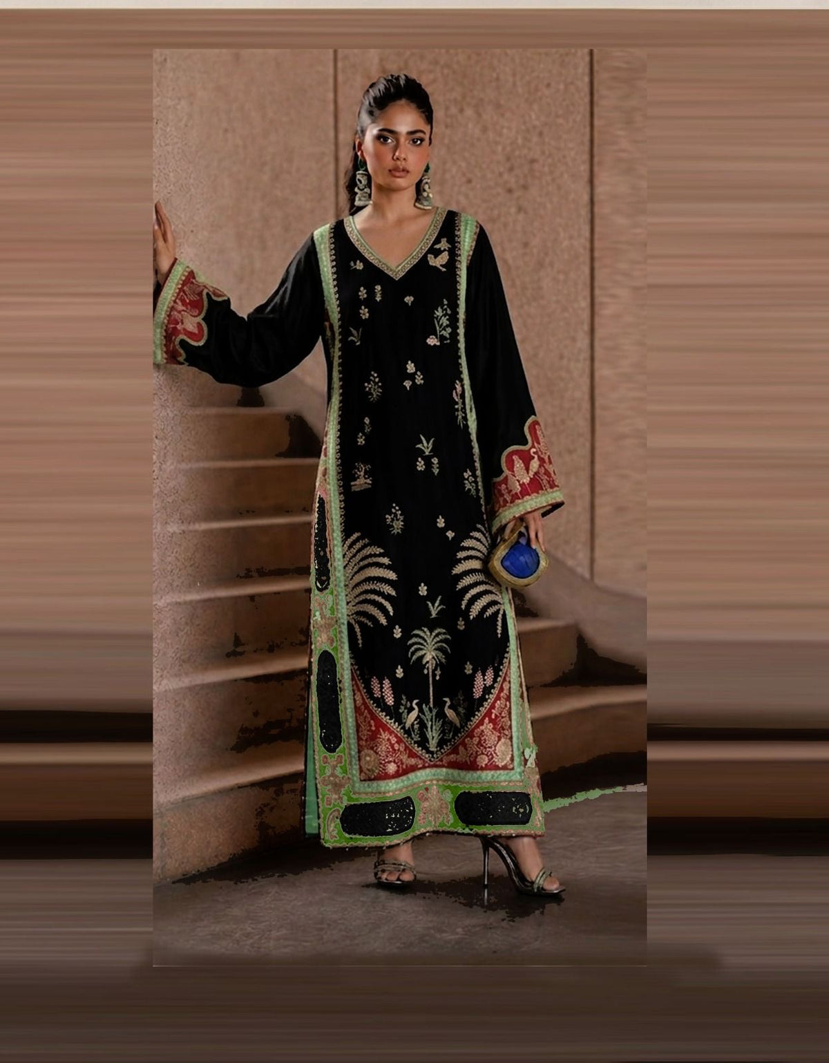 ETHNIC | FESTIVE SILK EMBROIDERED 3pc | SL-1231