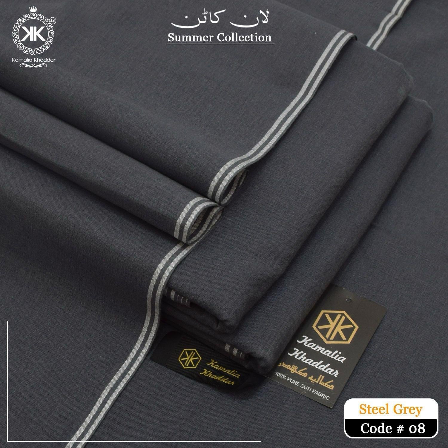 Summer Heritage Khaddi | Steel Grey | SL-124