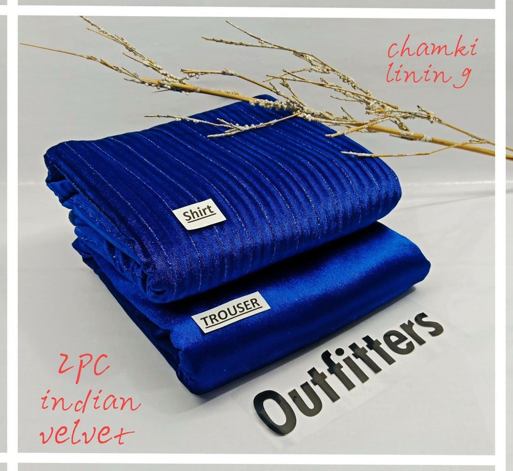 Lurex Velvet 2pc (Royal Blue)