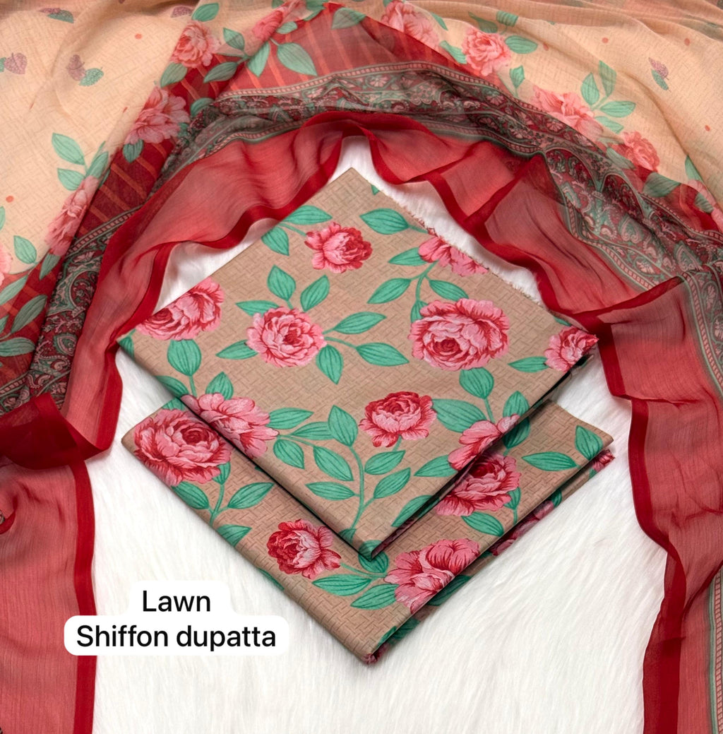 IZNIK | Digital Printed Lawn 3pc | SL227