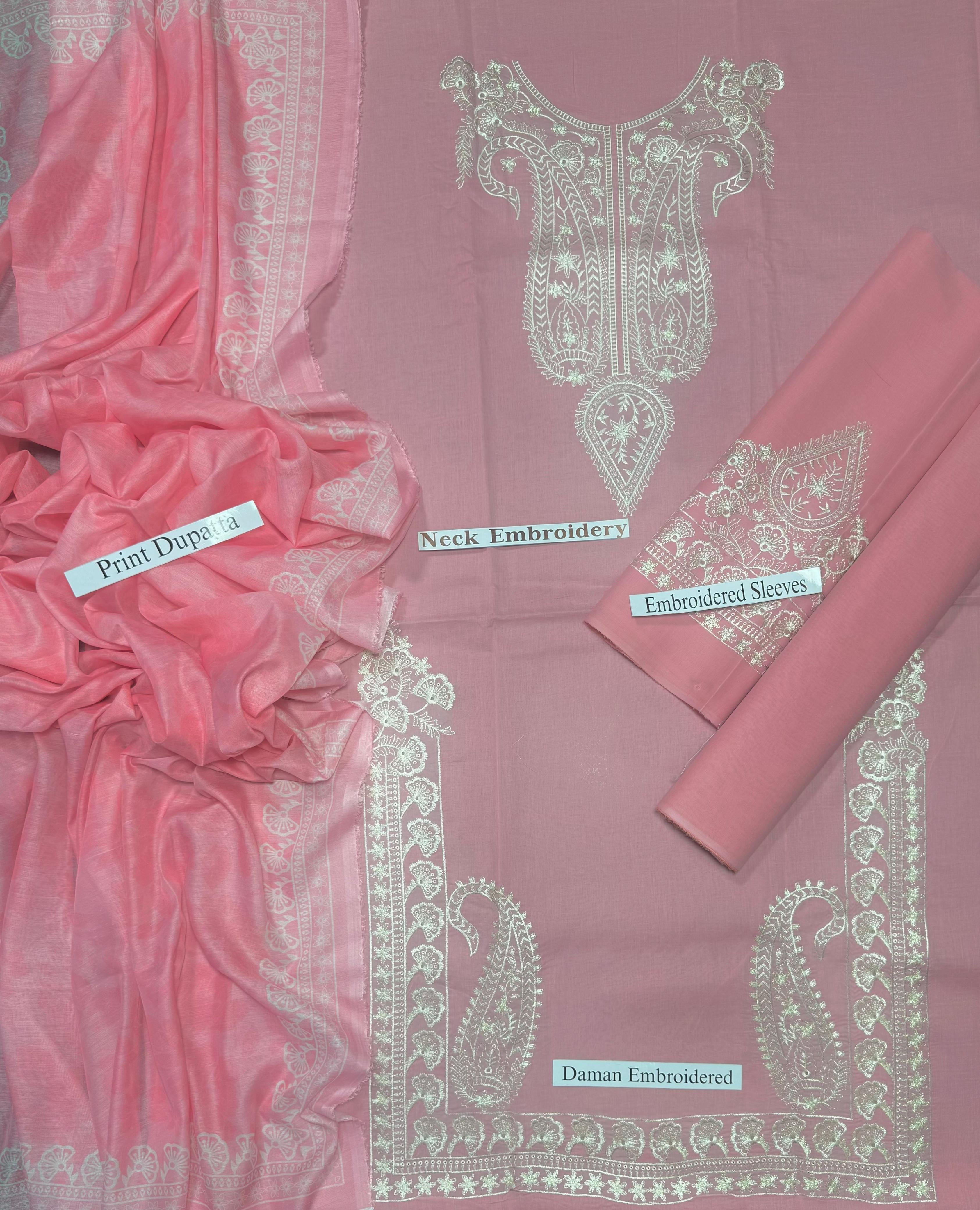 LIMELIGHT-HEAVY EMBROIDERED LAWN 3pc (SL-891)