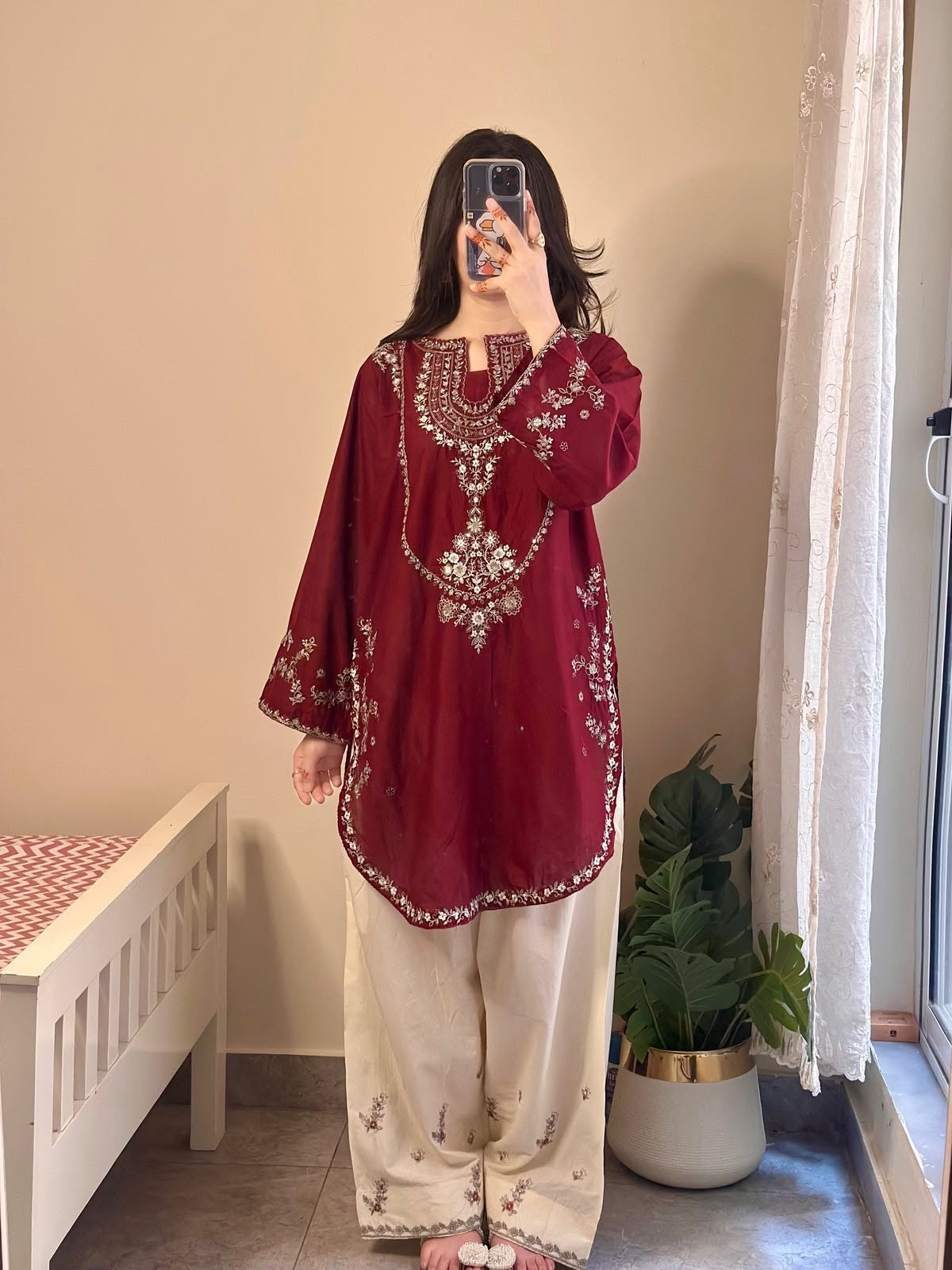 URGE | EMBROIDERED SILK 2pc | SL-1206