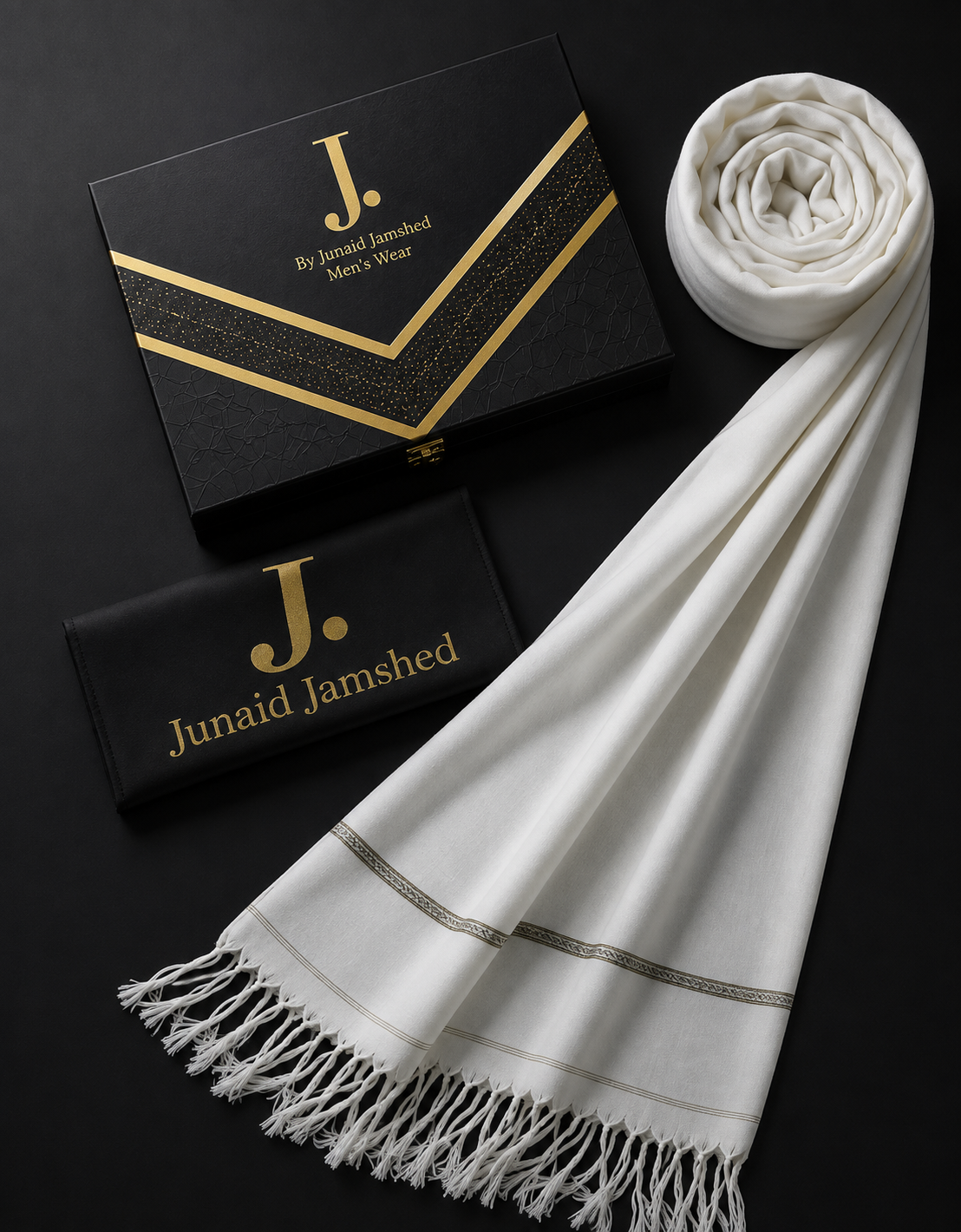 J. PREMIUM WOOL SHAWL | SL-644 | Off White