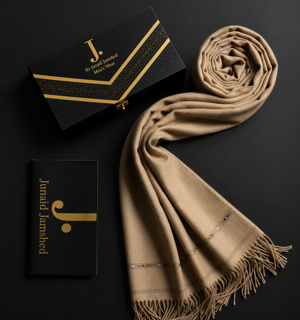 J. PREMIUM WOOL SHAWL | SL-643 |Almond