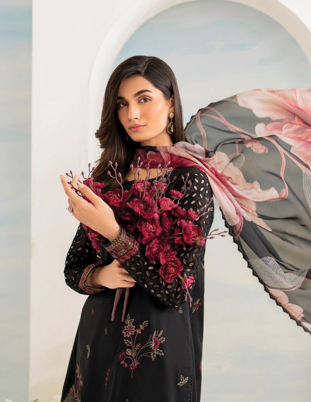 LIMELIGHT-HEAVY EMBROIDERED DHANAK 3pc
