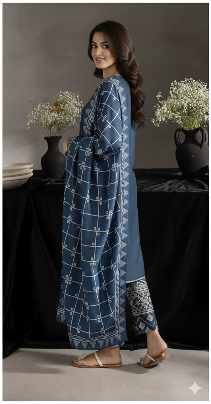 JIYA-ZARA SHAHJAHAN-LUXURY EMBROIDERED LAWN UNSTICHED 3pc (SL-03)