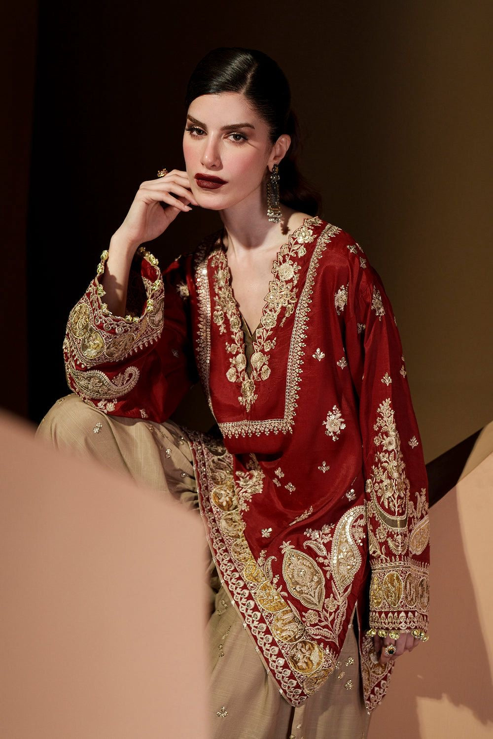 ETHNIC | FESTIVE SILK EMBROIDERED 3pc | SL-551