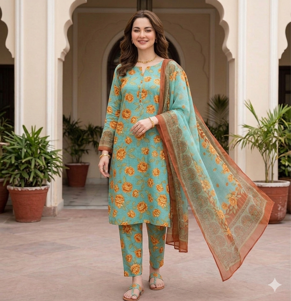 IZNIK | Digital Printed Lawn 3pc | SL337