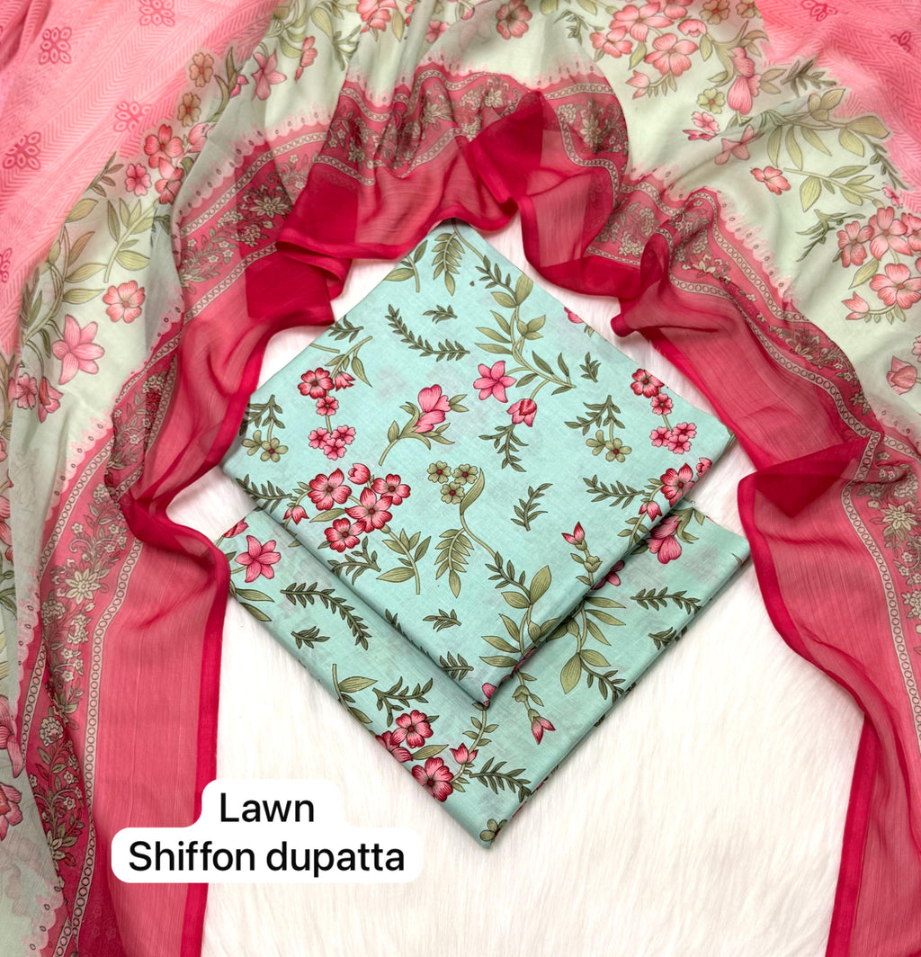 IZNIK | Digital Printed Lawn 3pc | SL221