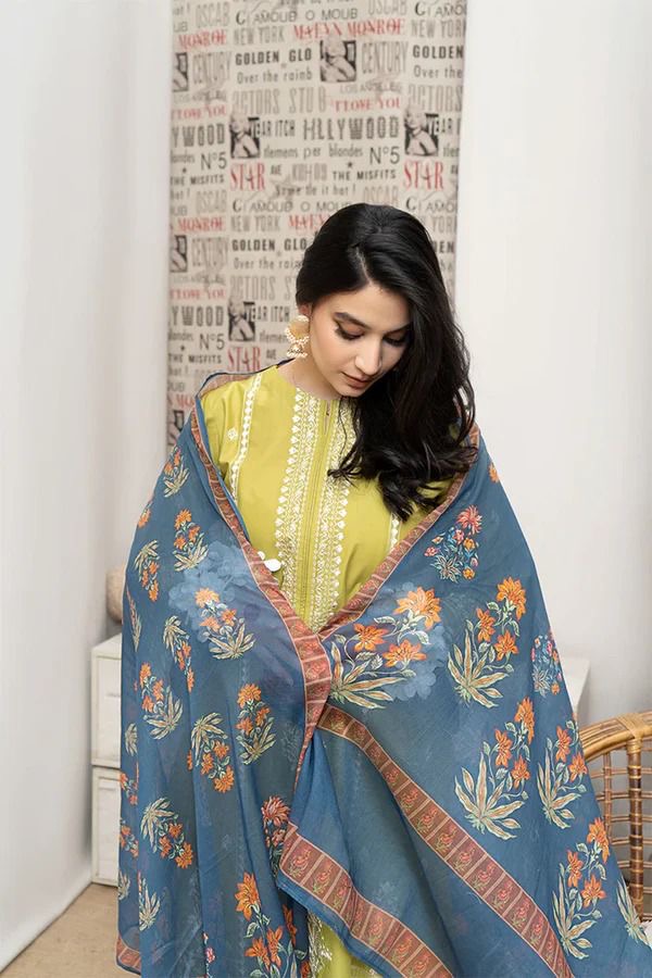 URGE-EMBROIDERED DHANAK UNSTICHED 3pc (SL-6305)