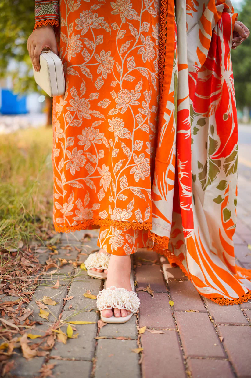 AINA BY ANEELA’S | Printed Embroidered Lawn 3pc | SL-702